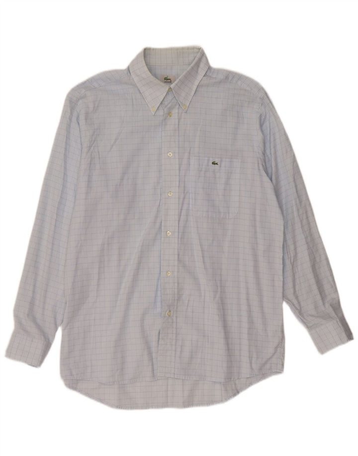 LACOSTE Muška košulja, veličina 41, veliki plavi karirani pamuk