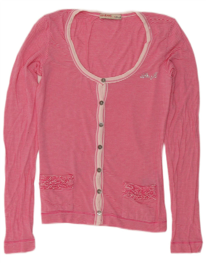 Gornji dio ženske bluze Liu Jo UK 8 Small Pink Modal na pruge