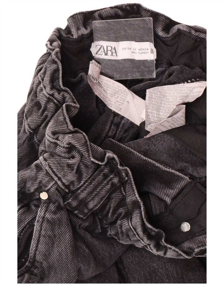 Zara ženske sužene traperice visokog struka EU 34 2XS W24 L25 sive pamučne moderne