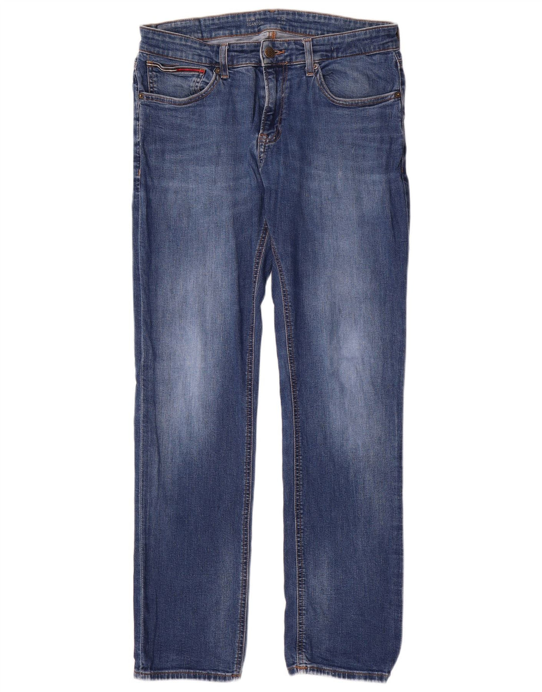 TOMMY HILFIGER Muške uske traperice Scanton W34 L32 Plavi pamuk