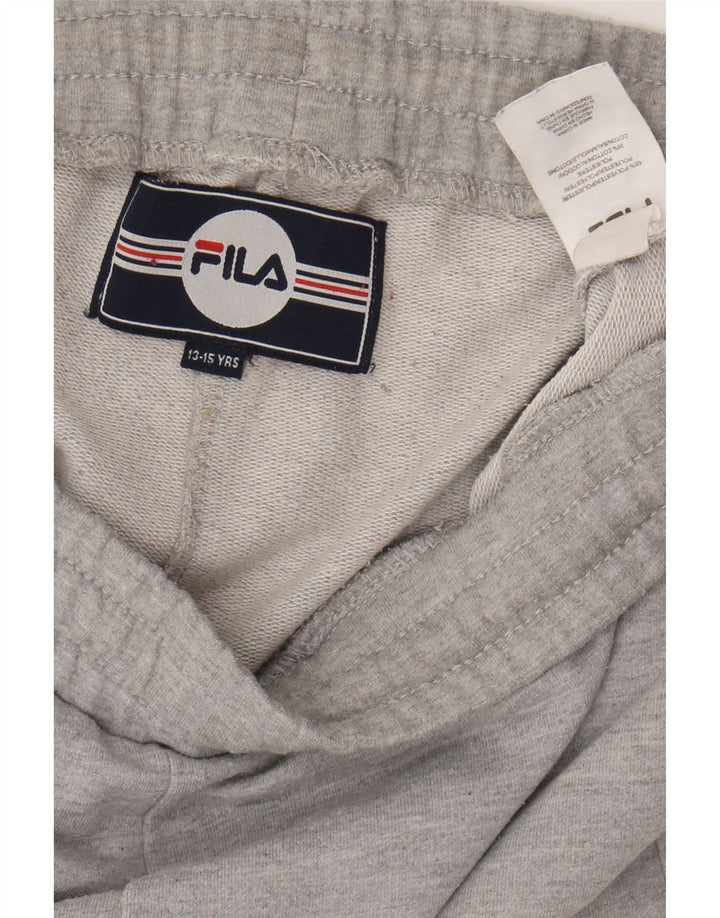 FILA Boys Graphic Sport Shorts 13-14 Years  Grey Colourblock Polyester