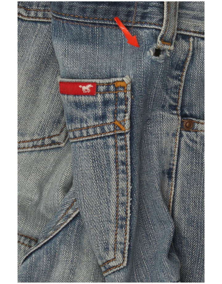 Ravne traperice muške radne odjeće MUSTANG W33 L34 plavi pamuk