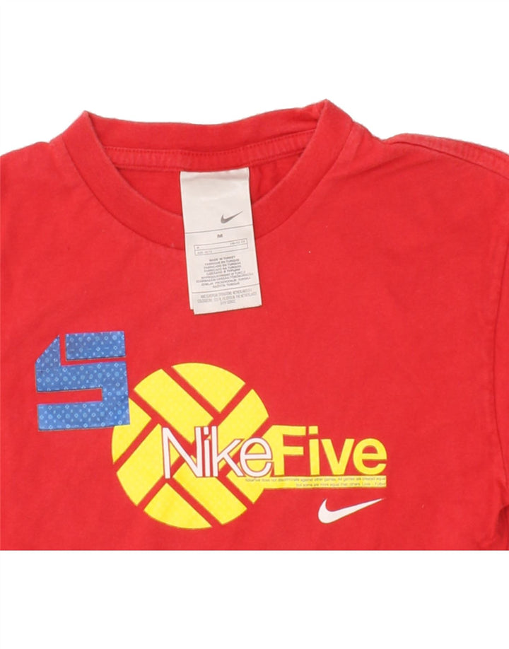 NIKE Boys Graphic T-Shirt Top 10-11 Years Medium  Red Cotton Vintage Nike and Second-Hand Nike from Messina Hembry 