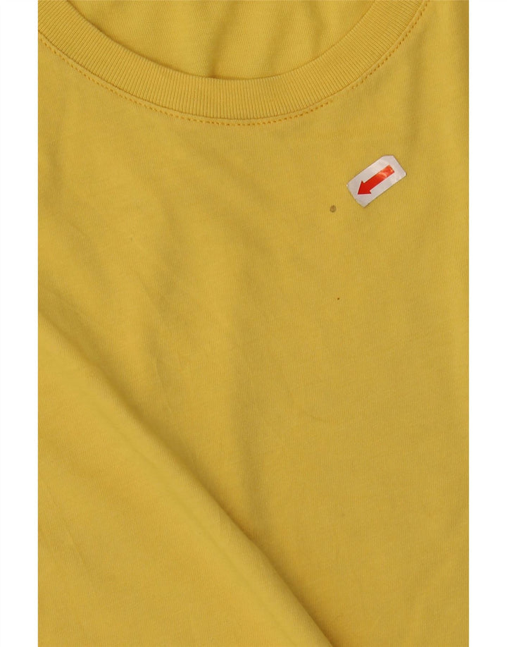 LACOSTE Mens Regular Fit T-Shirt Top Size 4 Medium Yellow Cotton