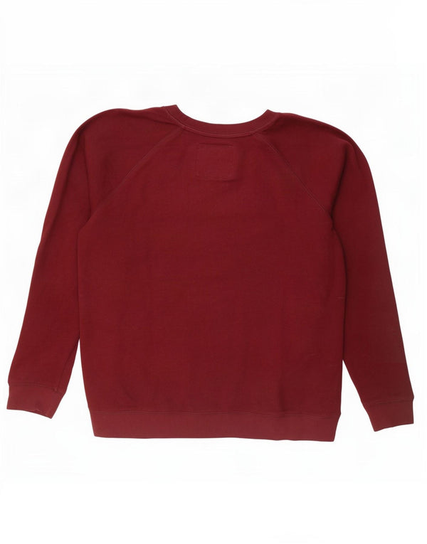Jack Wills Ženska majica s kratkim rukavima UK 14 Veliki bordo pamuk