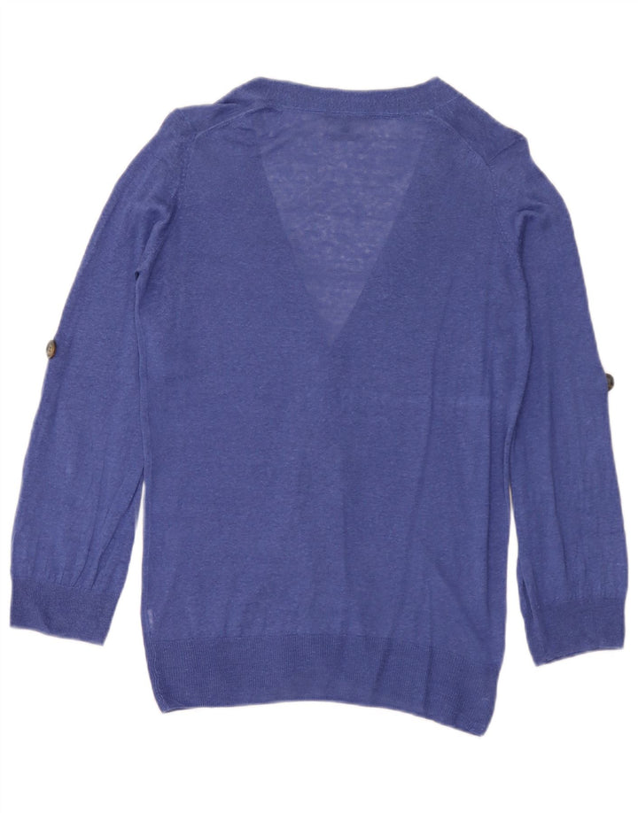 Massimo Dutti ženski kardigan pulover UK 12 srednje plavo platno