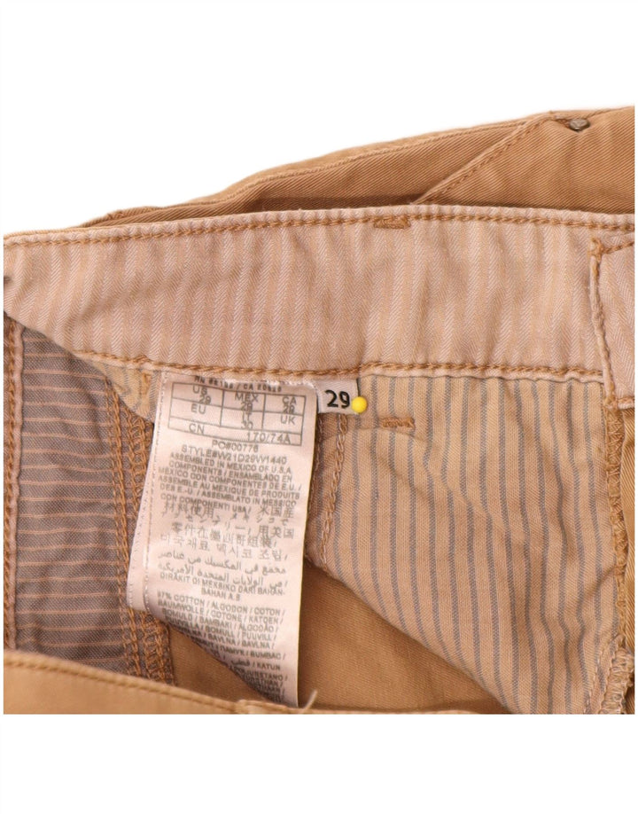 Guess ženska mini suknja W29 srednje bež pamuk