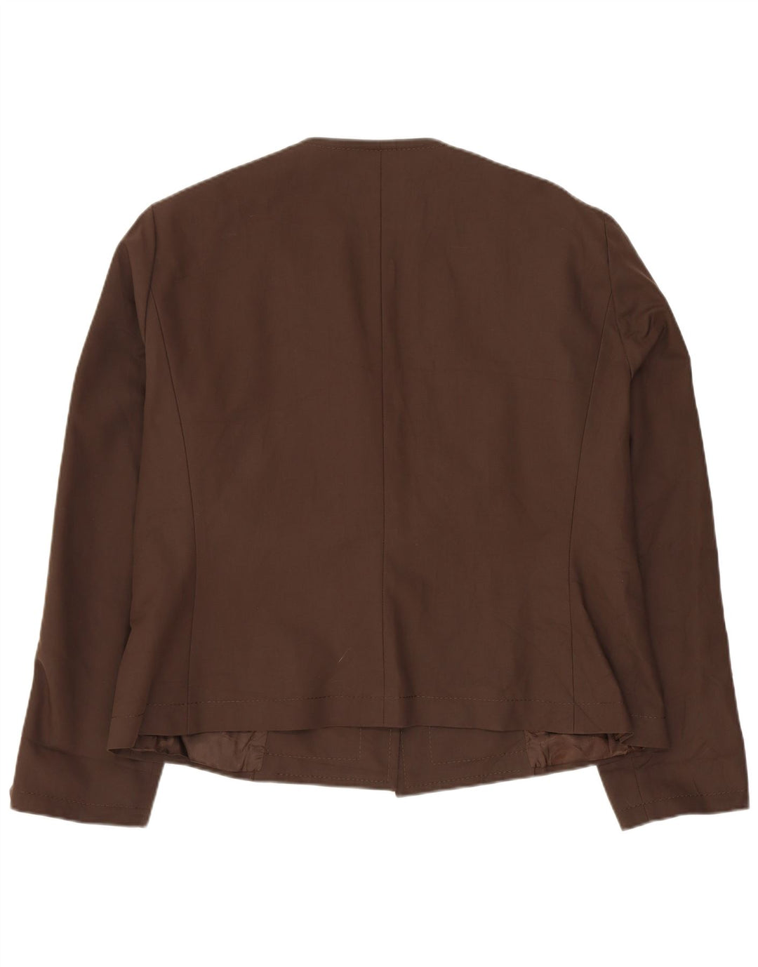 BARBARA B Ženska jakna s otvorenim sakoom UK 18 XL Smeđi pamuk