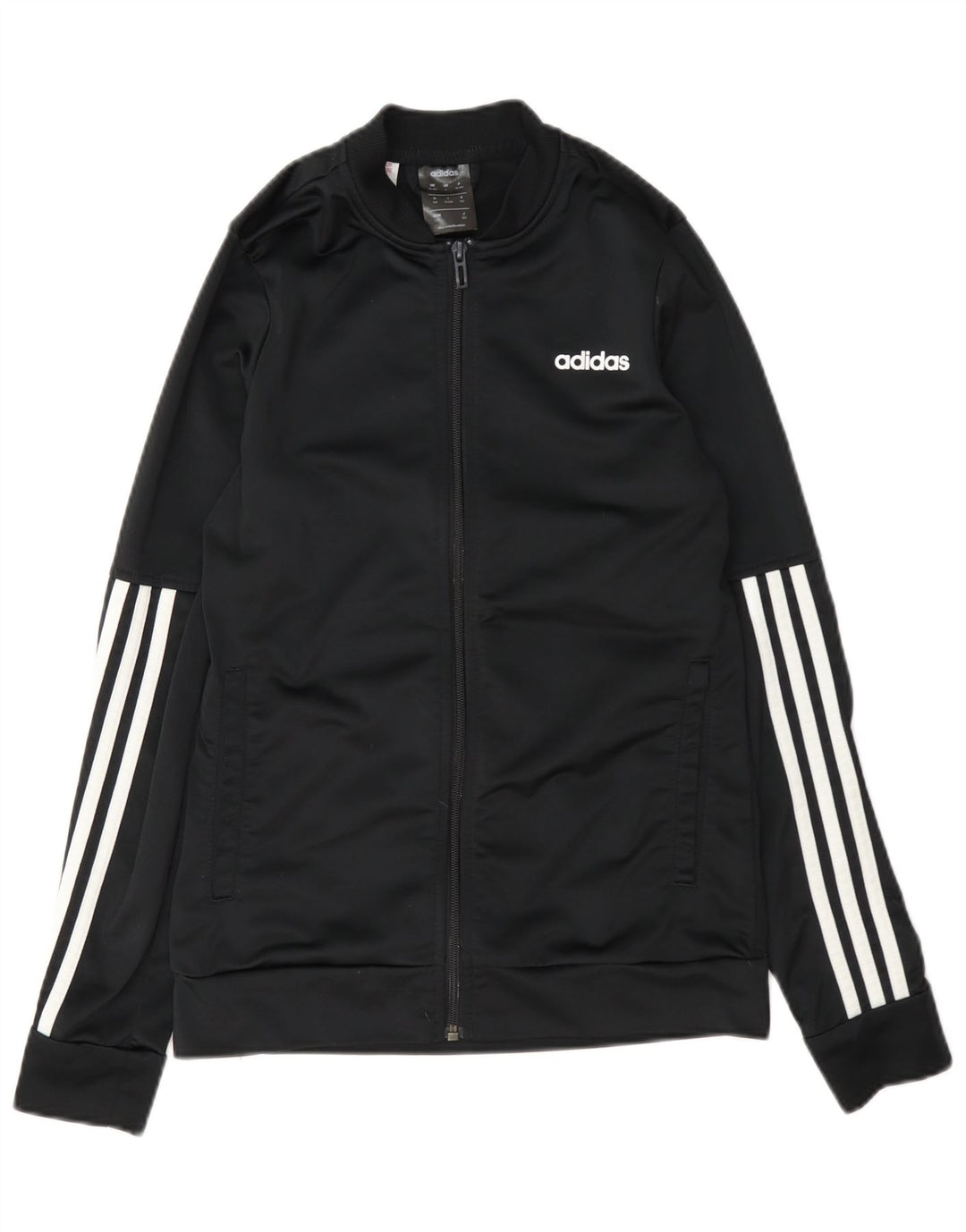 Gornja jakna od trenirke Adidas za dječake 13-14 godina, crni poliester