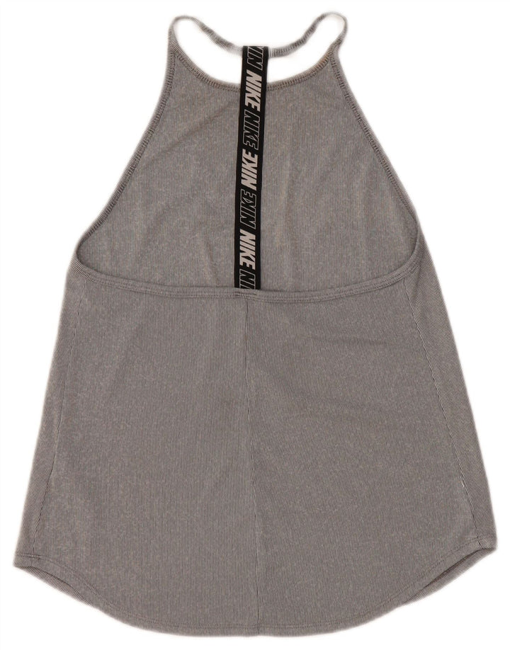 Nike Ženski Dri Fit Graphic Vest Top UK 8 Small Gray Colourblock Poliester