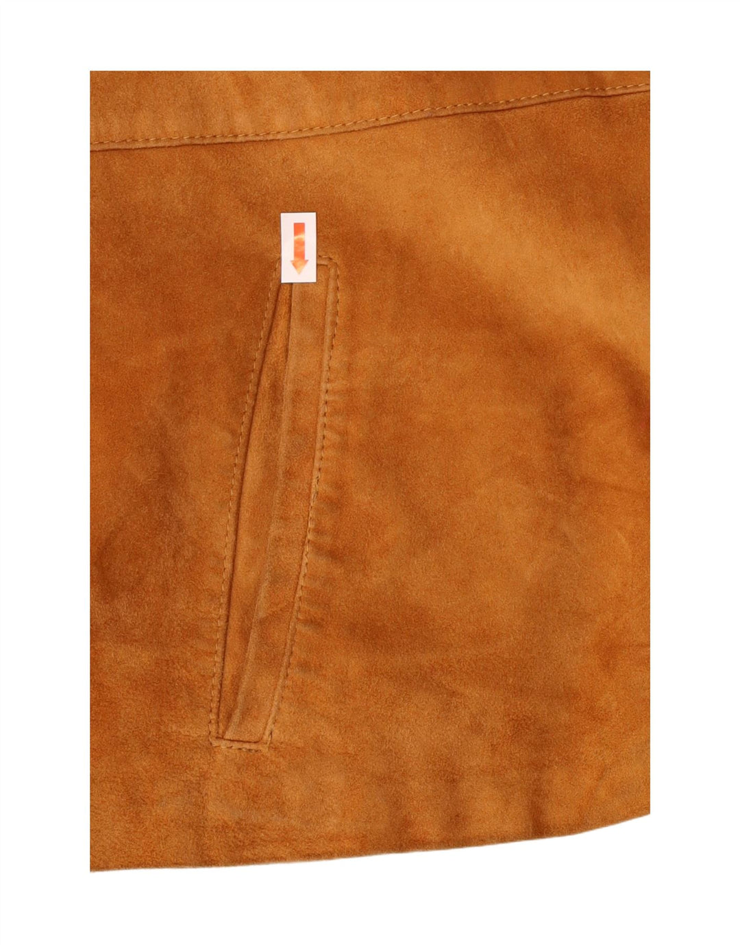 Vintage ženska jakna od brušene kože s 2 gumba UK 8 Mala bež