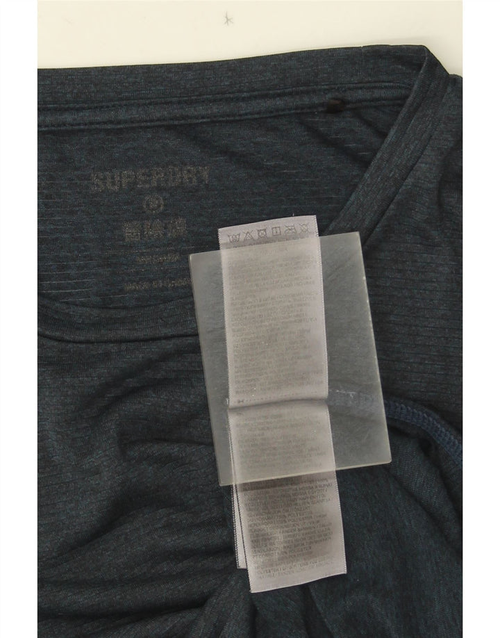 Superdry muška majica kratkih rukava srednje tamnoplavi poliester