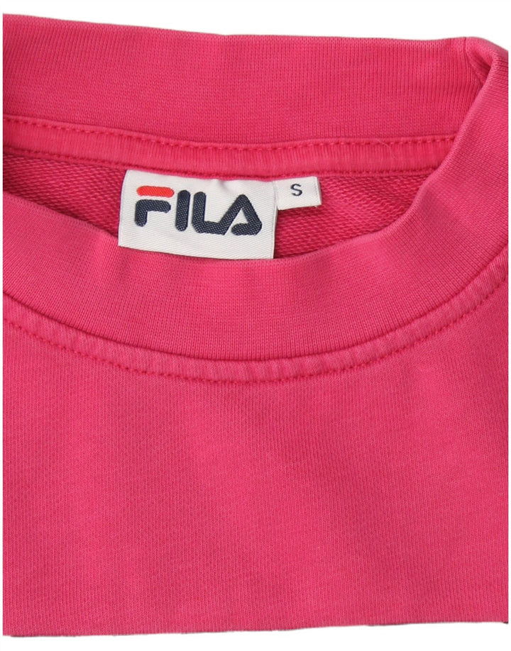FILA Ženska prevelika majica s kratkim rukavima UK 10 Small Pink Colourblock
