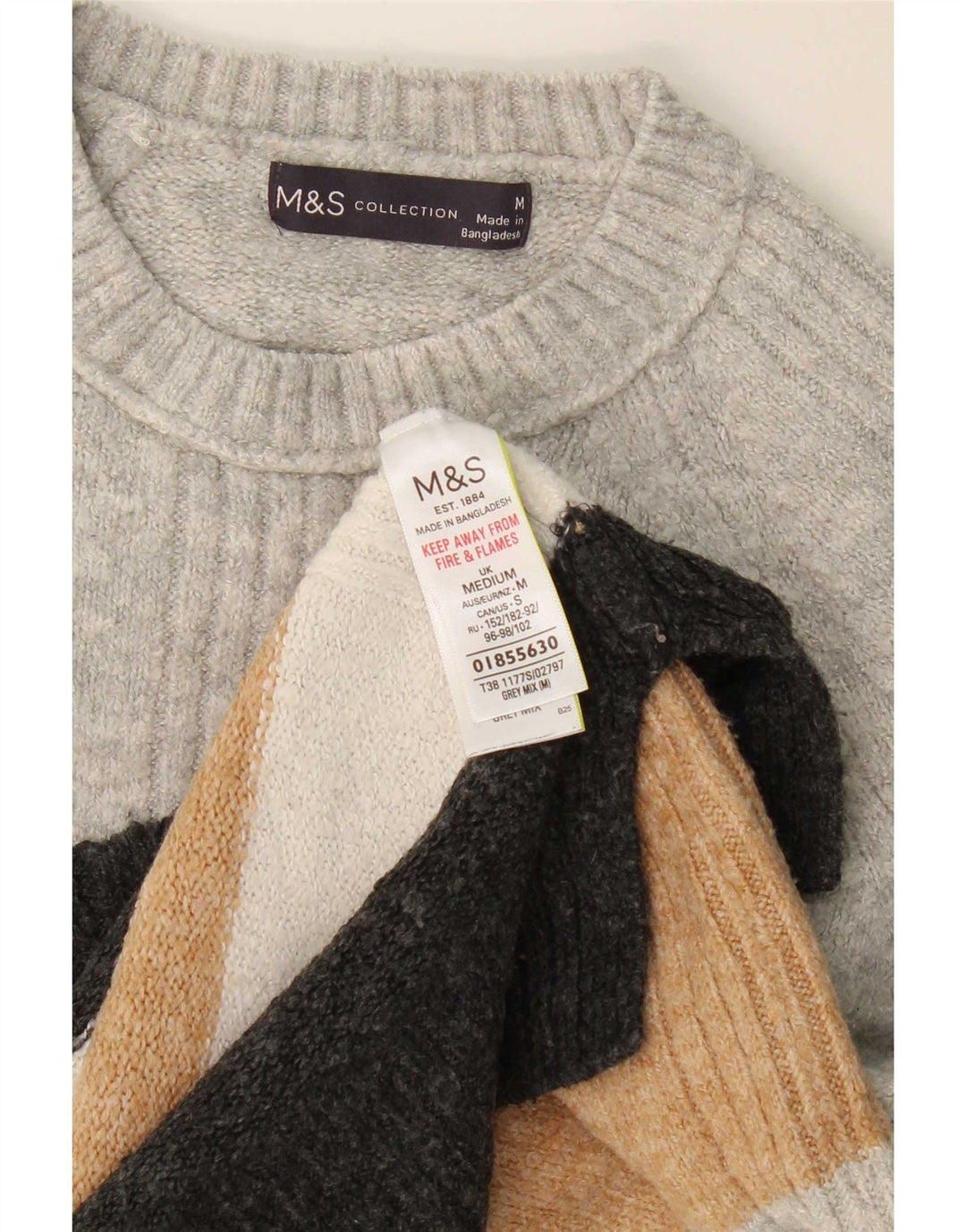Marks & Spencer ženski džemper s okruglim izrezom UK 14 srednje siva
