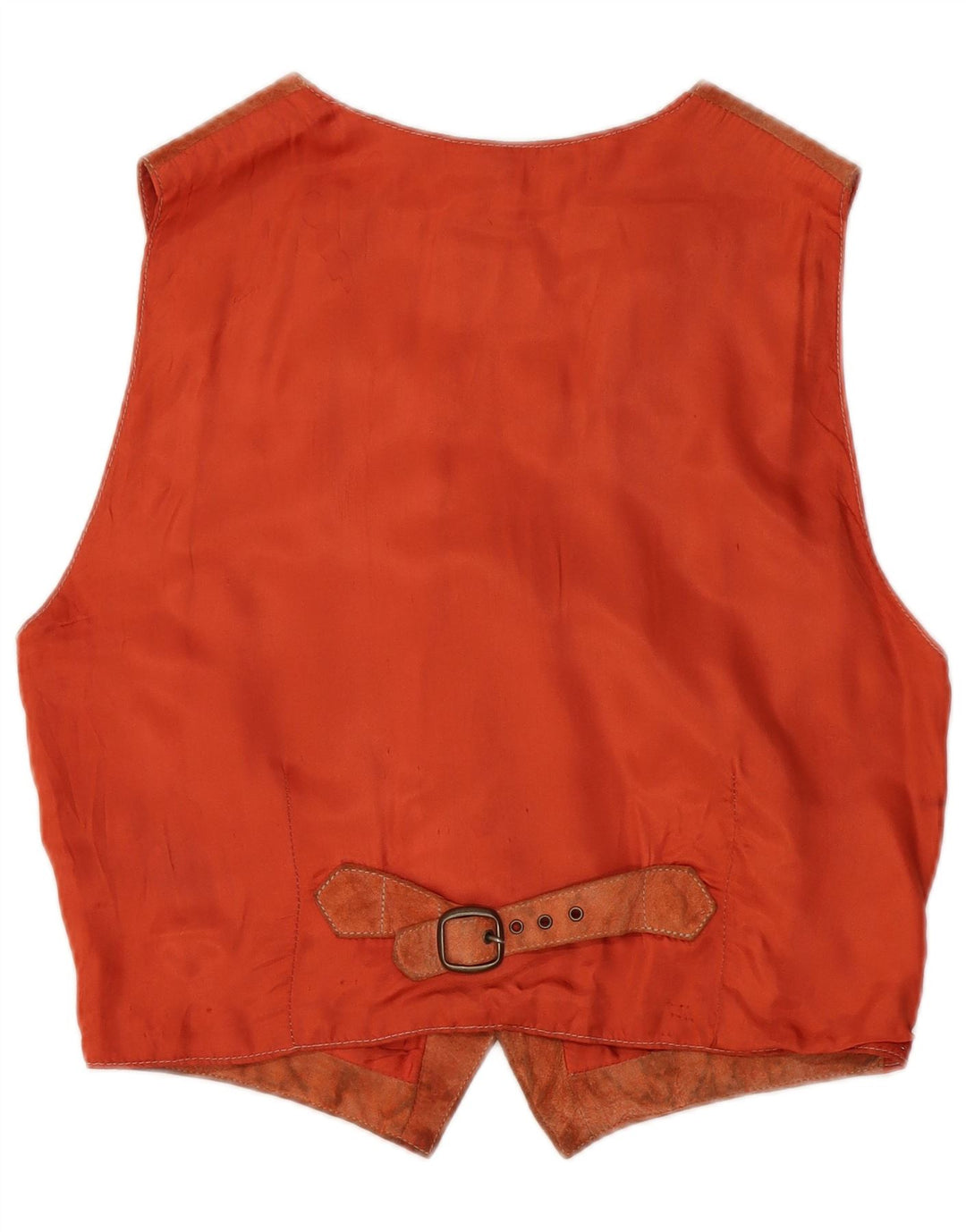 Vintage muški prsluk od antilopa mali smeđi kožni