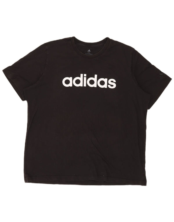 Adidas muška majica s grafičkim motivima 2XL crni pamuk