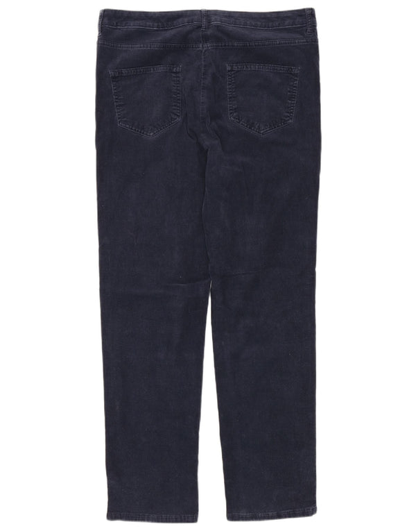 Marks & Spencer ženske hlače od samta UK 16 velike W34 L28 tamnoplave