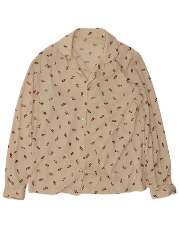 Vintage ženska košulja UK 16 velika bež cvjetna