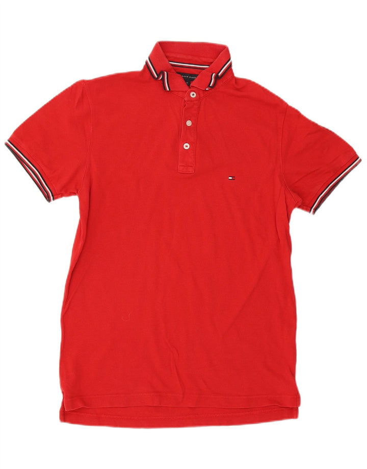 Tommy Hilfiger muška uska polo majica srednje crvene boje