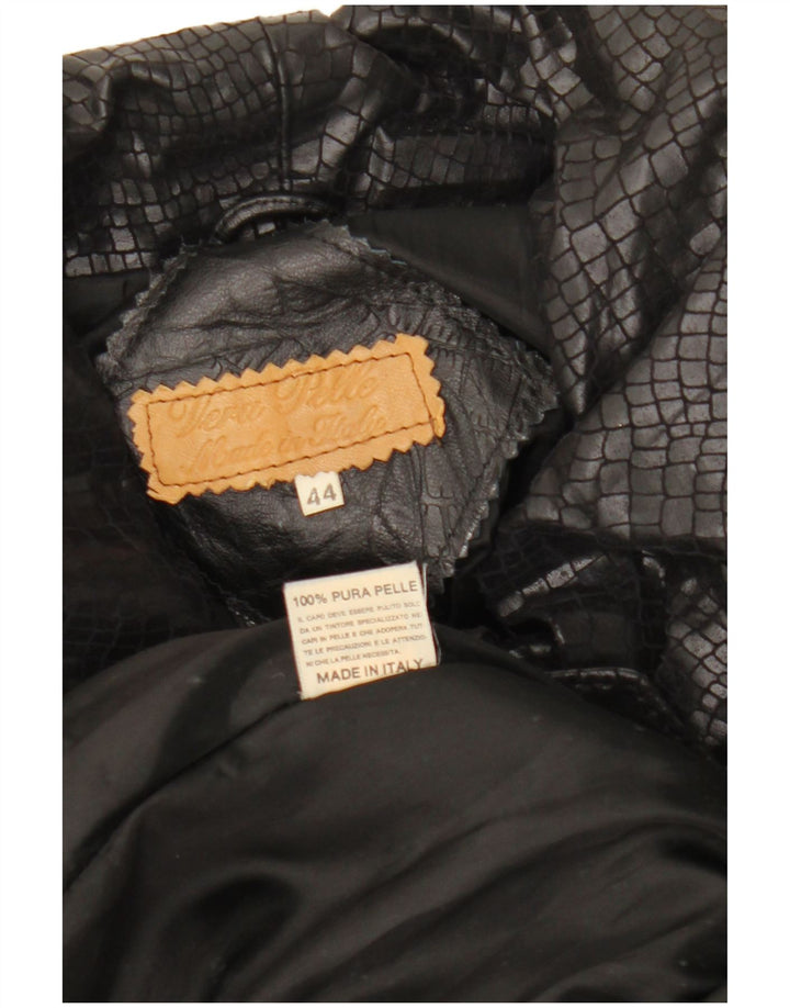 VINTAGE ženski kožni kaput IT 44 Srednja crna koža