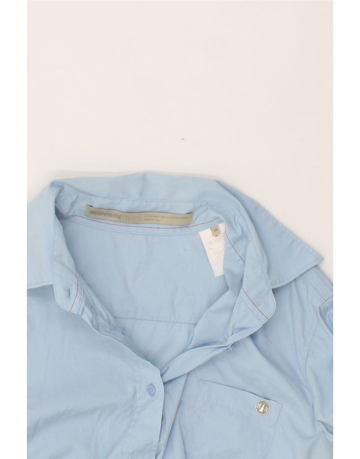 MURPHY & NYE Womens Shirt UK 14 Medium Blue Cotton Vintage Murphy & Nye and Second-Hand Murphy & Nye from Messina Hembry 