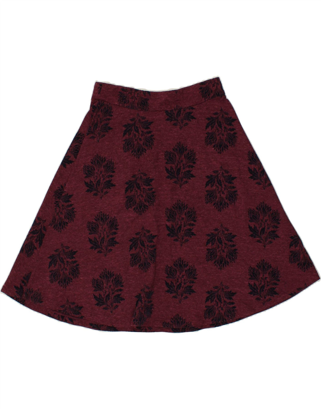 WHITE STUFF Womens A-Line Skirt UK 12 Medium W28 Maroon Floral Vintage White Stuff and Second-Hand White Stuff from Messina Hembry 
