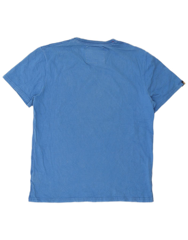 Superdry muška majica kratkih rukava s grafičkim motivima 2XL plavi pamuk