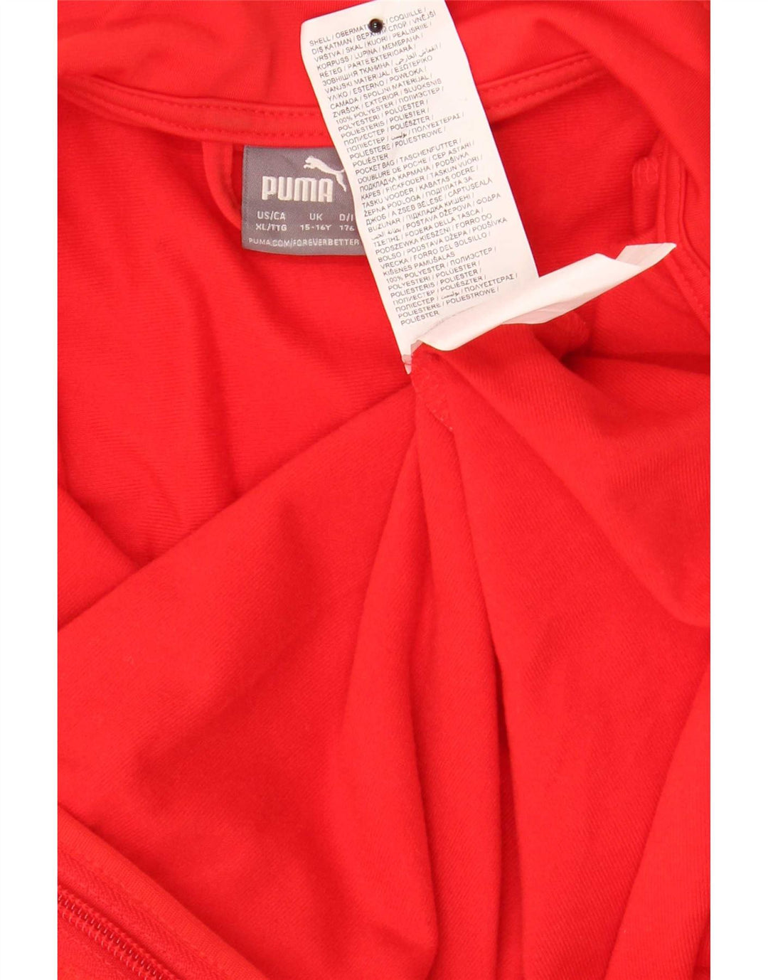 Puma Boys Gornja jakna trenirke 15-16 godina Red Colourblock Poliester