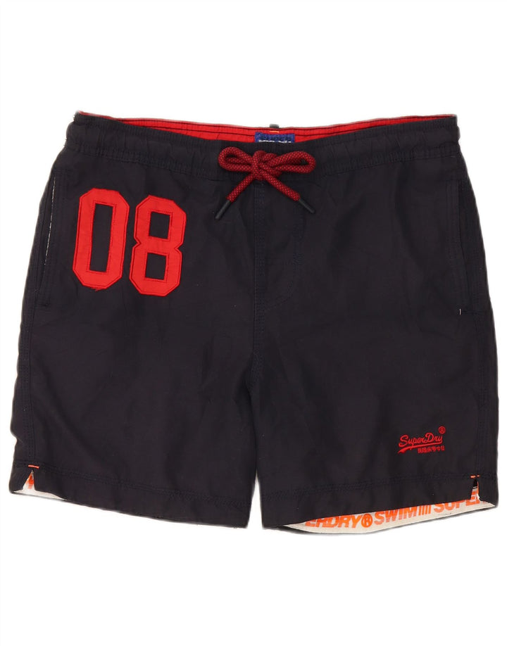Superdry muške kratke hlače za plivanje srednje veličine W32 L5 tamnoplavi poliester