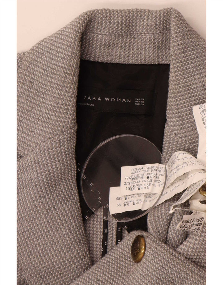Zara ženski sako sa 1 gumbom UK 6 XS sivi poliester