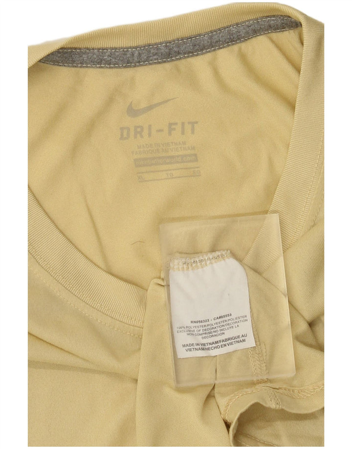 Nike Dri Fit majica s dugim rukavima XL žuti poliester