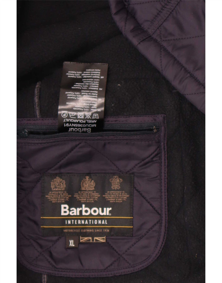 Barbour muška prošivena jakna UK 42 XL tamnoplavi poliester
