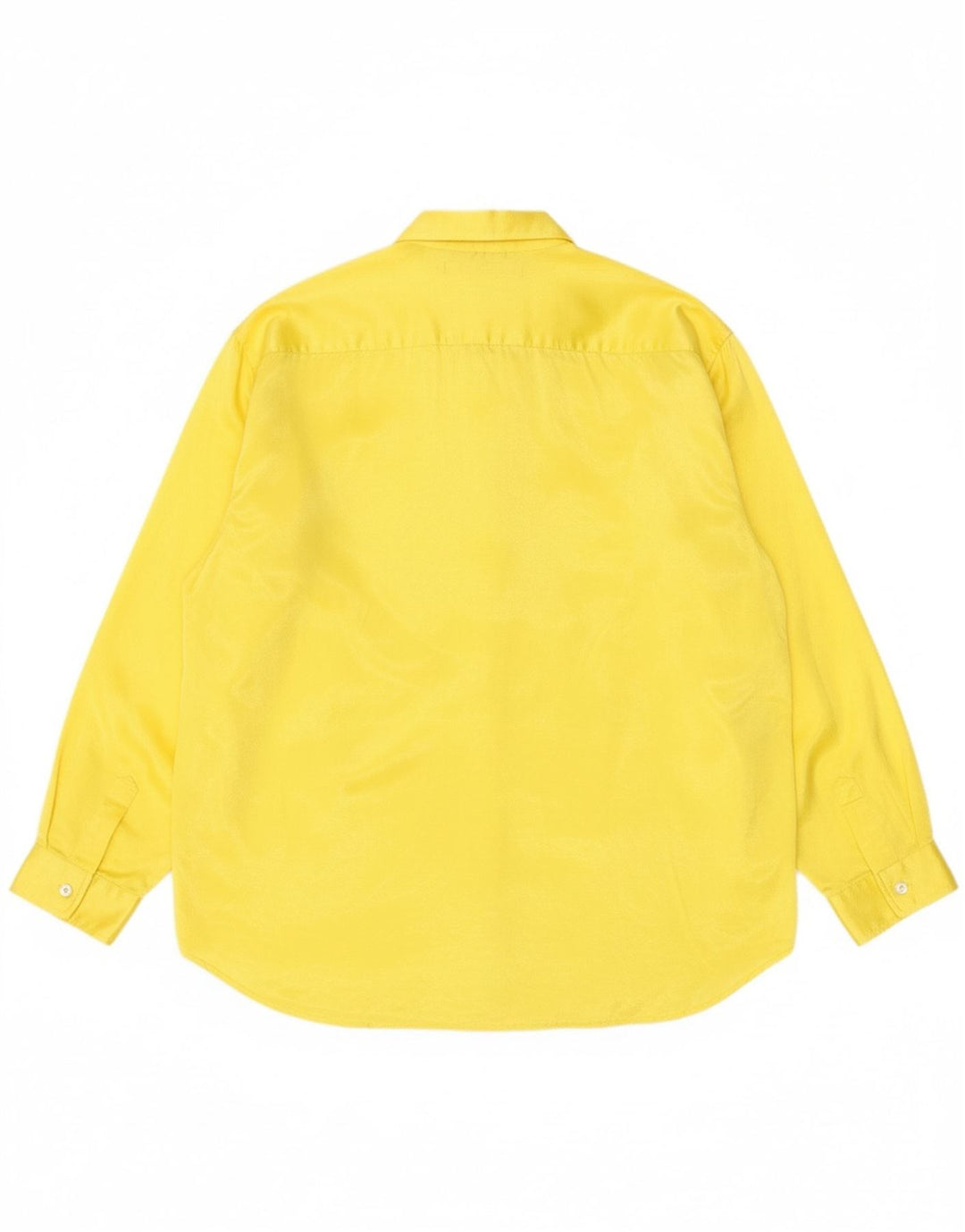 ROSSELLA GOLDSCHIMIED Mens Shirt Medium Yellow Cotton