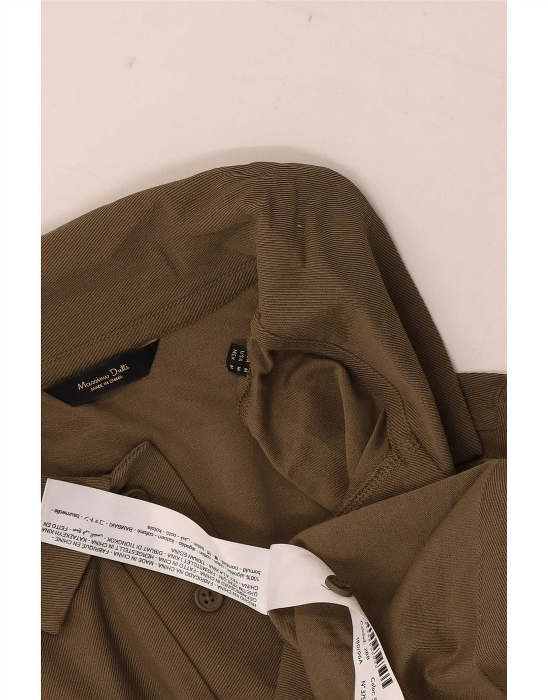 Muška polo majica Massimo Dutti, srednji kaki pamuk