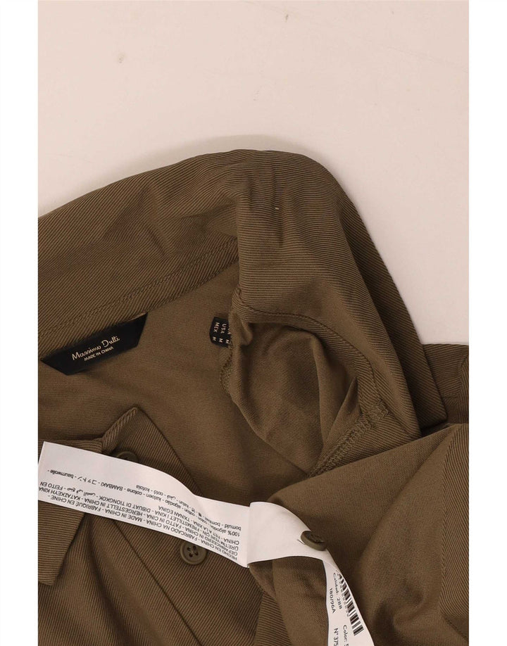 Muška polo majica Massimo Dutti, srednji kaki pamuk