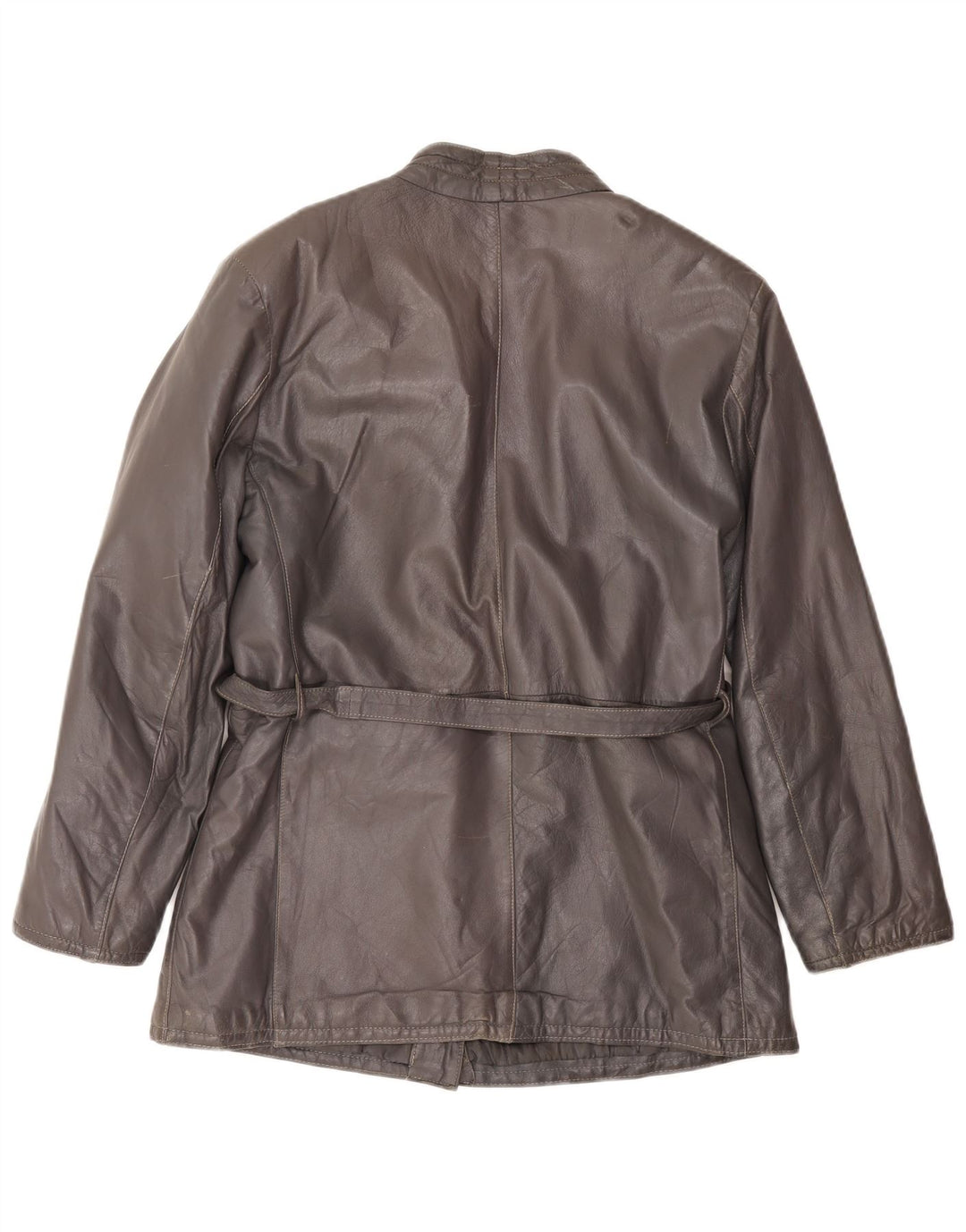 Vintage ženska kožna jakna UK 16 velika siva