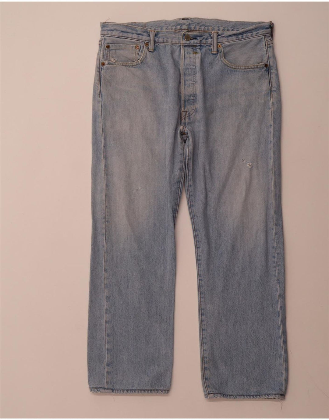 LEVI'S muške 501 ravne traperice W36 L27 plavi pamuk