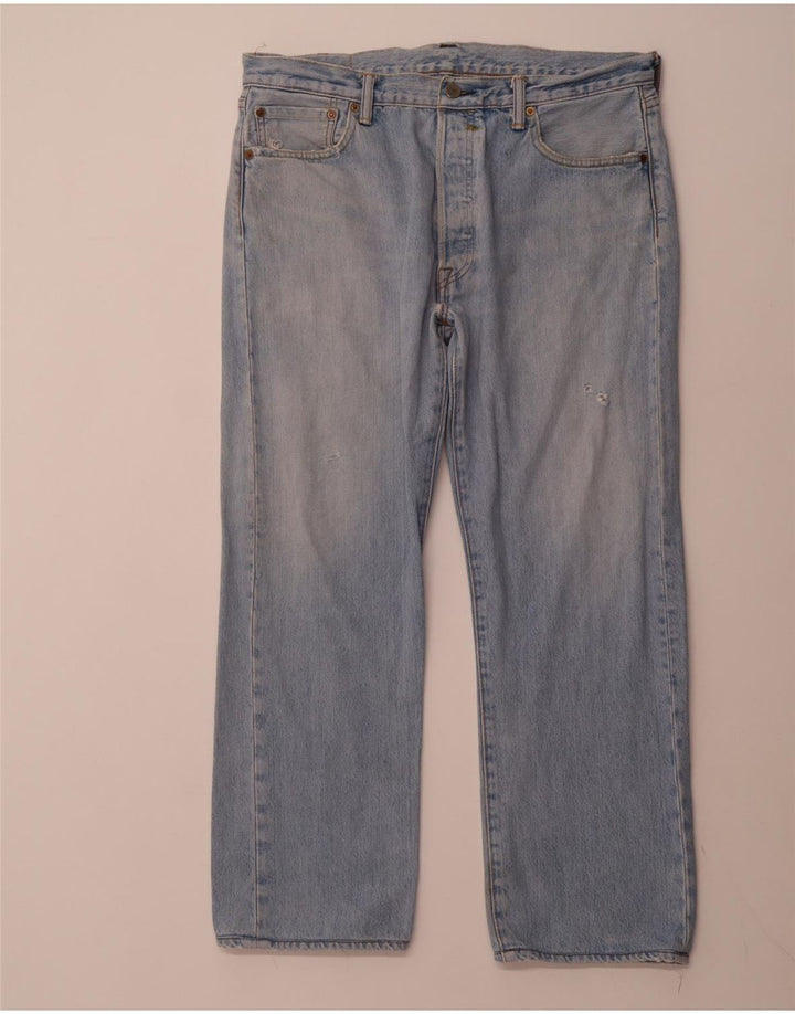 LEVI'S muške 501 ravne traperice W36 L27 plavi pamuk