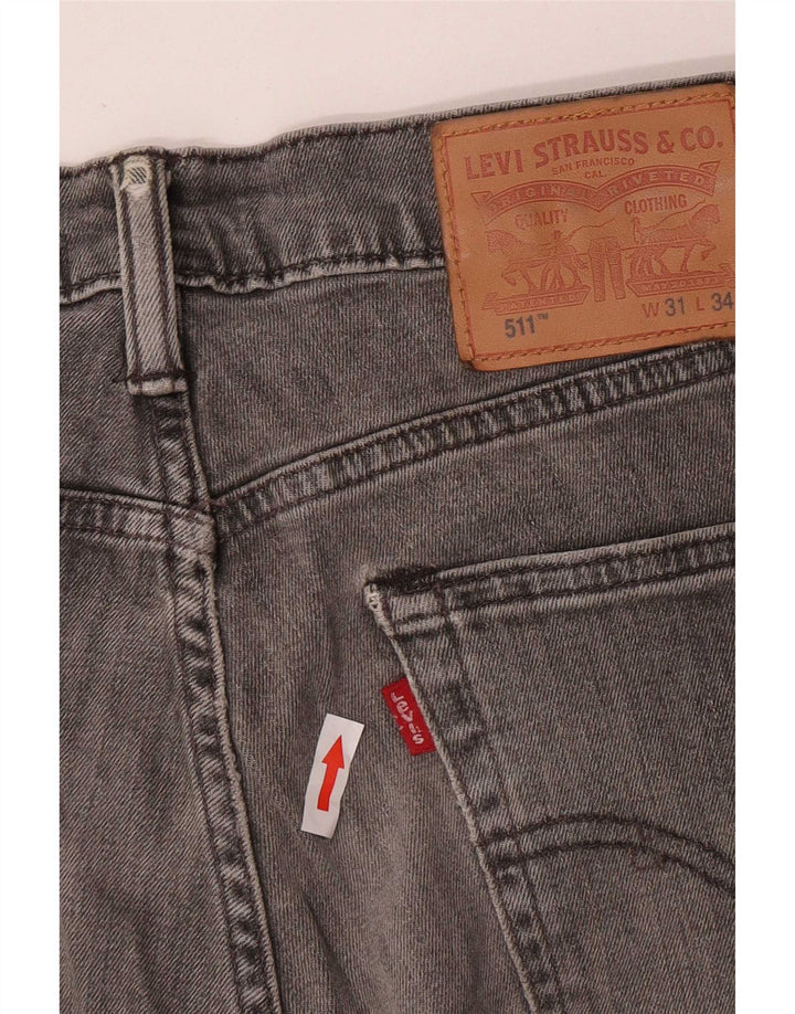 Levi's muške 511 uske traperice W31 L34 sivi pamuk