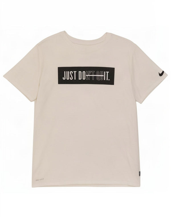 Muška majica kratkih rukava Nike atletskog kroja srednje bijelog poliestera