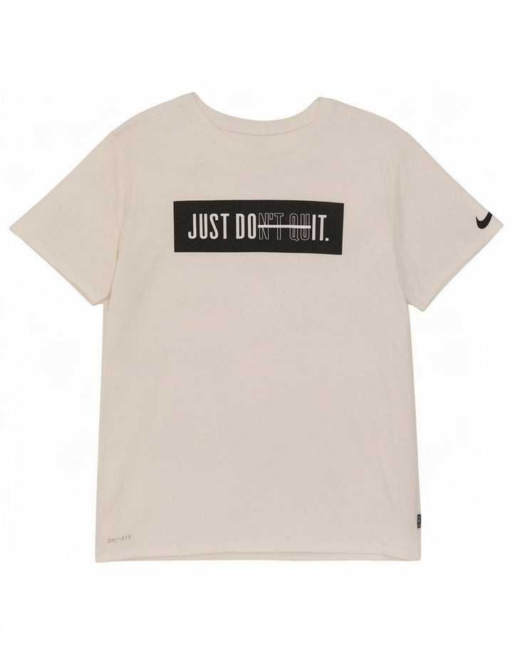 Muška majica kratkih rukava Nike atletskog kroja srednje bijelog poliestera