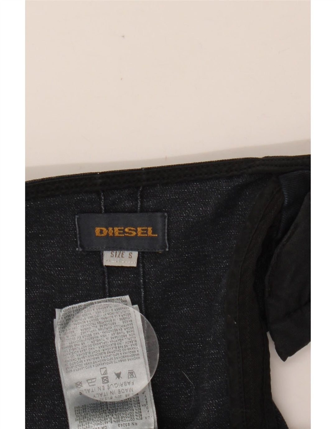 DIESEL Ženski traper kombinezon bez rukava UK 8 Mali tamnoplavi pamuk