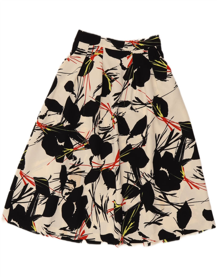 WAREHOUSE ženska suknja A-kroja UK 6 XS W25 prljavobijeli cvjetni poliester