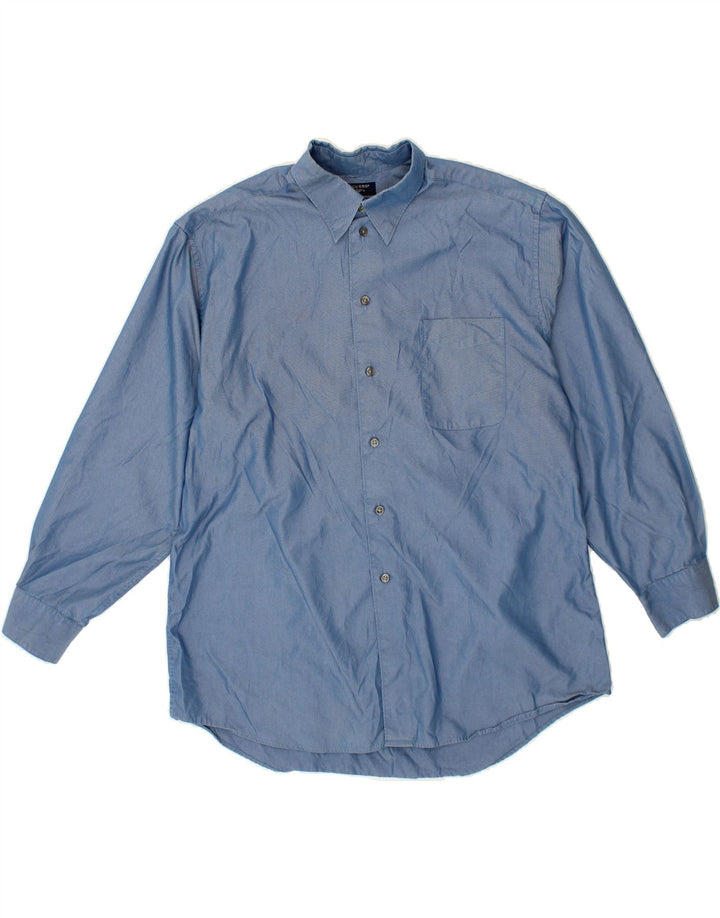 DOCKERS Mens Shirt Size 16 16 1/2 Large Navy Blue Cotton Vintage Dockers and Second-Hand Dockers from Messina Hembry 