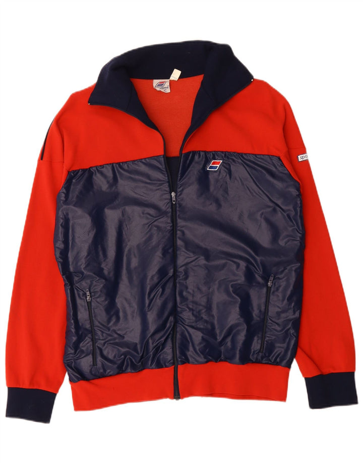 VINTAGE muška gornja jakna trenirke UK 40 srednje crvene poliamidne boje