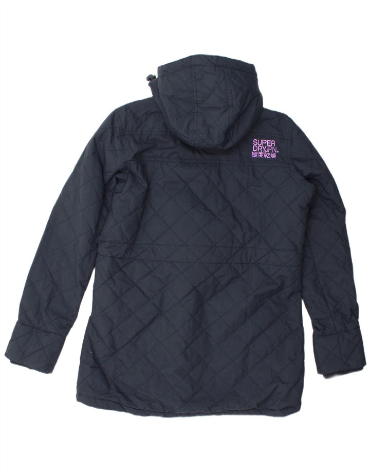 SUPERDRY ženska jakna parka s kapuljačom Windparka UK 18 XL tamnoplavi najlon