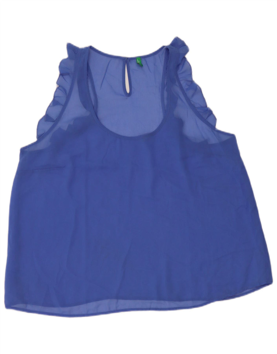 Benetton ženski gornji dio bluze bez rukava UK 16 Large Blue