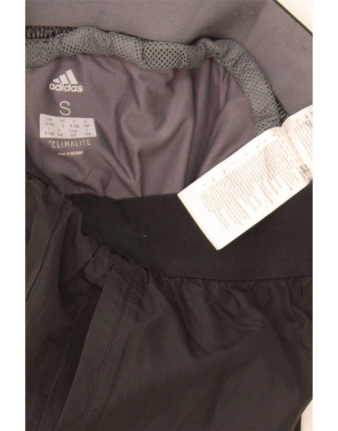 Sportske kratke hlače Adidas Climalite za dječake 9-10 godina male crne poliesterske