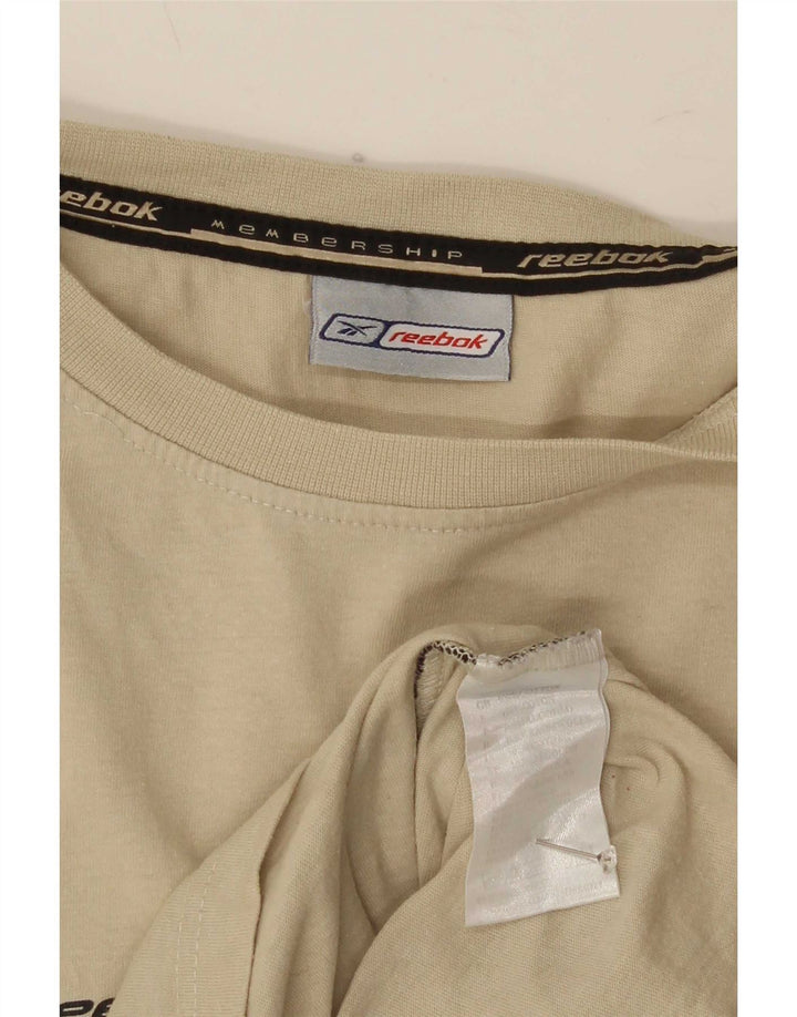 Reebok muška grafička majica kratkih rukava srednje bež pamuk