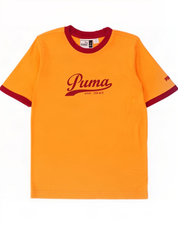 Puma muška majica s grafičkim motivima, mala, narančasta, pamuk